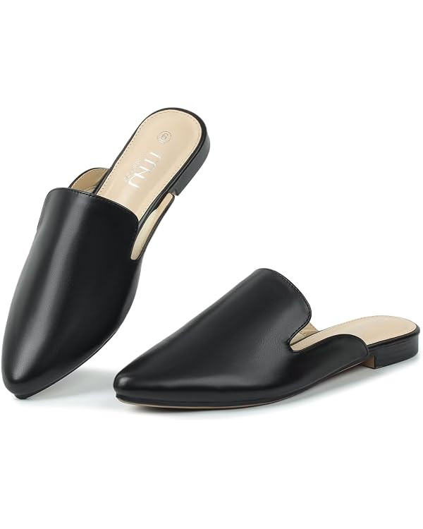 MUSSHOE Comfortable Dressy Women’s Mules: Pointed Toe Backless Loafers: 2025 Casual Slip on Off... | Amazon (US)