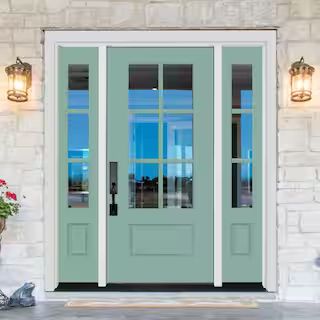 Steves & Sons Legacy Collection Customizable Fiberglass Prehung Front Door 552936 - The Home Depo... | The Home Depot