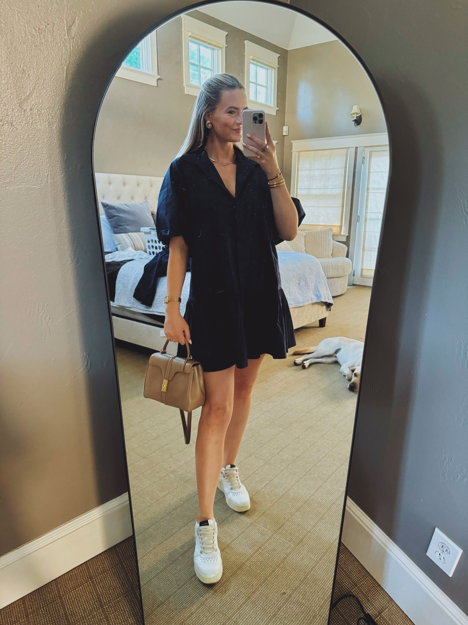 Tall girl dress, Chick work outfit or date night dress! Puff sleeve dress, mini dress, summer dress, casual summer outfit, button dress, white sneakers, gold accessories, simkhai, jimmy choo, Amazon picks, Amazon fashion, Amazon accessories 

#LTKfindsunder100 #LTKworkwear #LTKfindsunder50