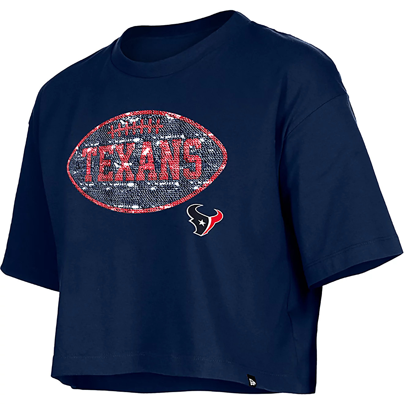 New Era Girls' Houston Texans Flip Sequins Graphic T-shirt | Academy Sports + Outdoors