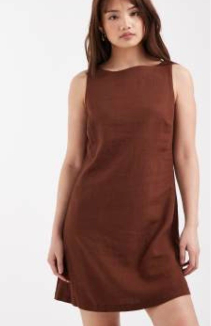 Petite linen blend brown mini dress.Heatwave hot summer outfits. Petite fashion.I share style for all women under 5'4/164cm! 

#LTKMidsize #LTKPetite #LTKSeasonal