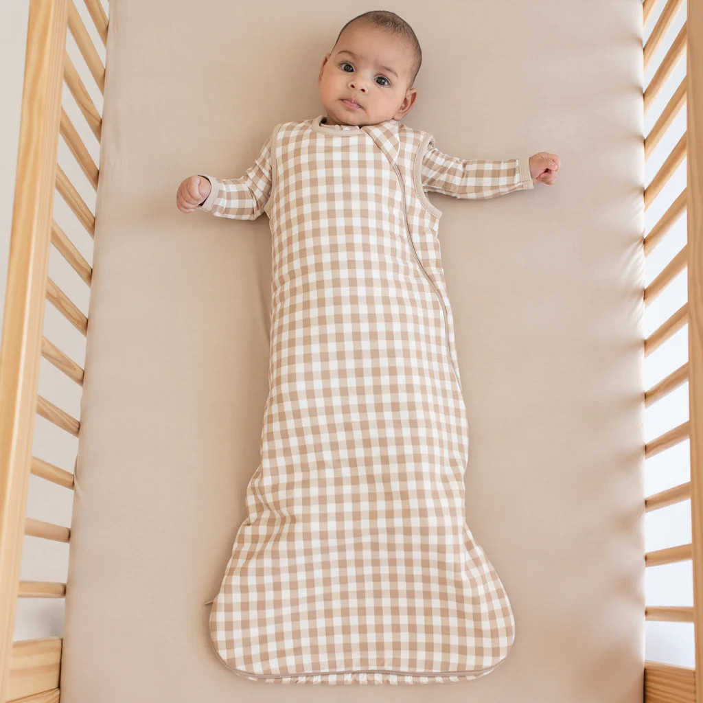 Sleep Bag in Gingham Bisque 1.0 | Kyte Baby