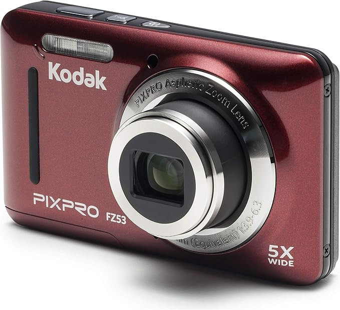 Kodak PIXPRO Friendly Zoom FZ53-RD 16MP Digital Camera with 5X Optical Zoom and 2.7" LCD Screen (... | Amazon (US)
