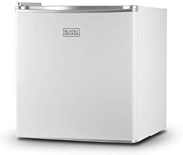 BLACK+DECKER BCRK17W Compact Refrigerator Energy Star Single Door Mini Fridge with Freezer, 1.7 C... | Amazon (US)
