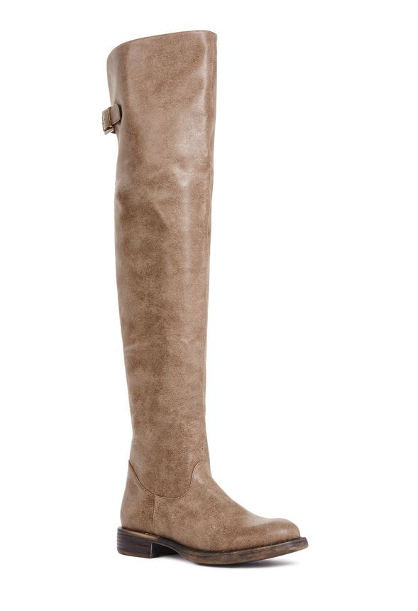 Justfab Flat Boots Valina Womens Brown Size Wide | JustFab.com