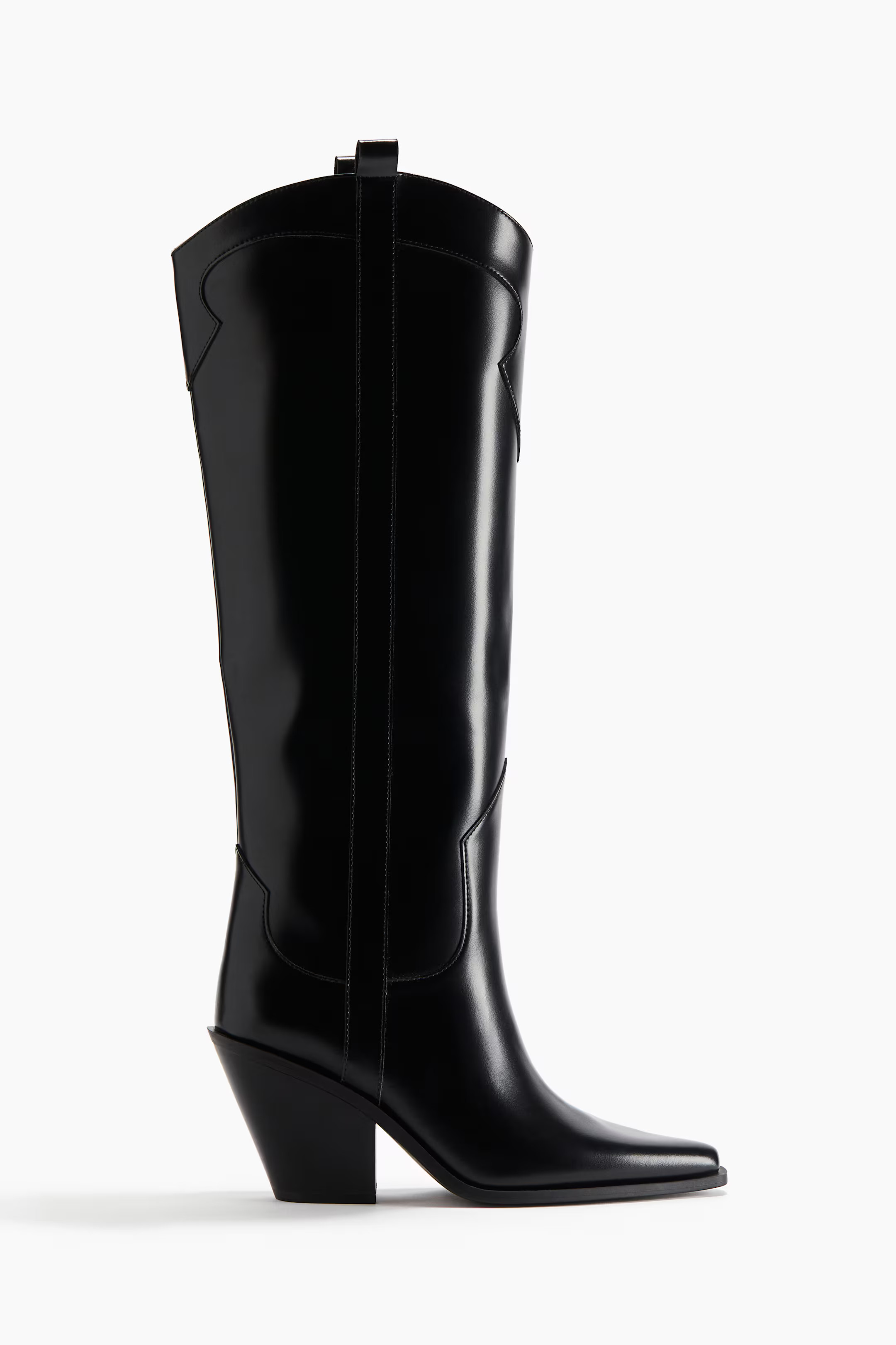 Knee-high Cowboy Boots - High heel - Black - Ladies | H&M US | H&M (US + CA)