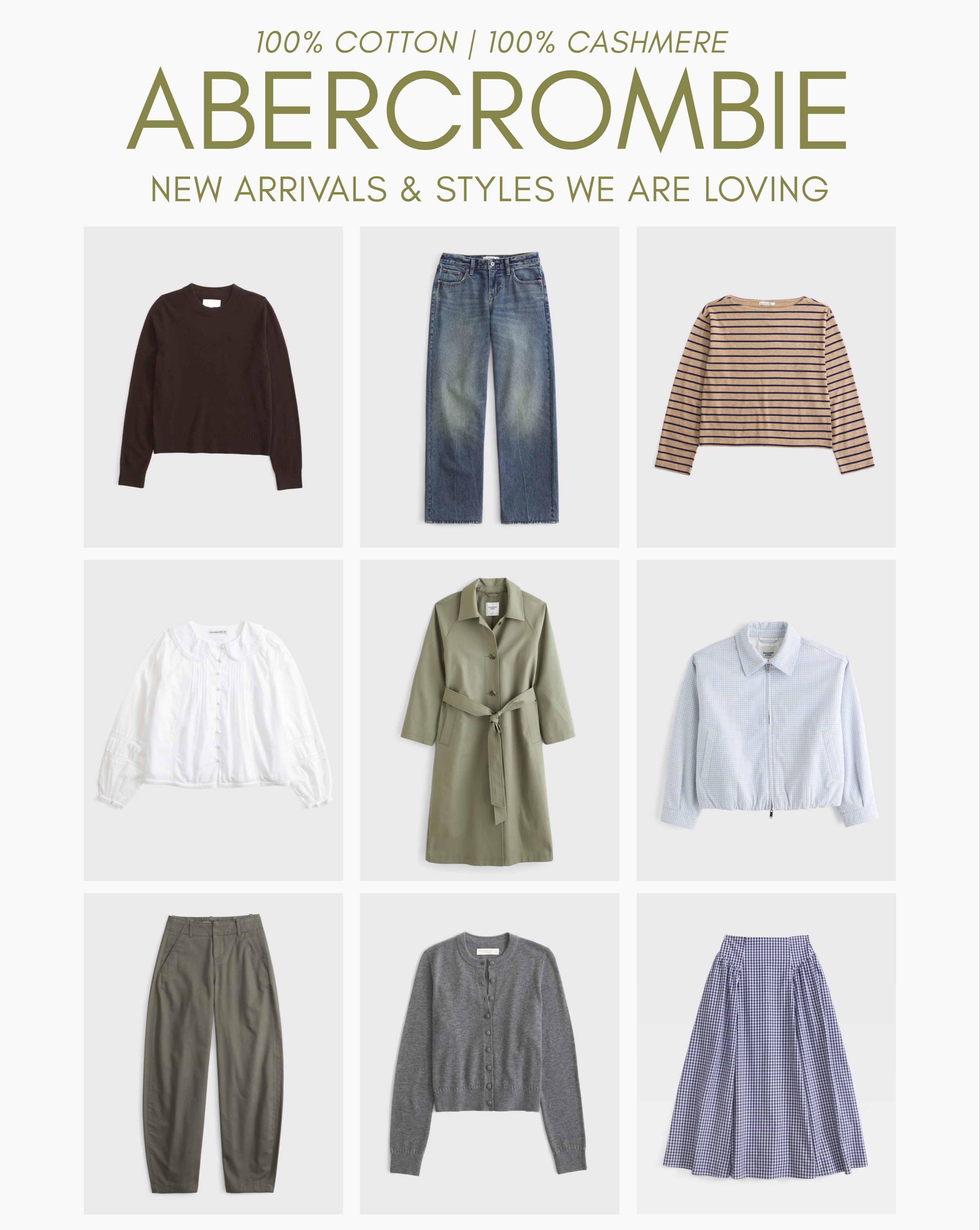 [9/24/26] Abercrombie 100% cotton + 100% cashmere 🤍

cashmere sweaters, cotton sweaters, fall basics, cozy layers, striped sweater, cardigan outfit, straight leg jeans, wide leg trousers, fall capsule wardrobe, everyday fall outfits

#LTKgrwm #LTKootd #LTKSeasonal