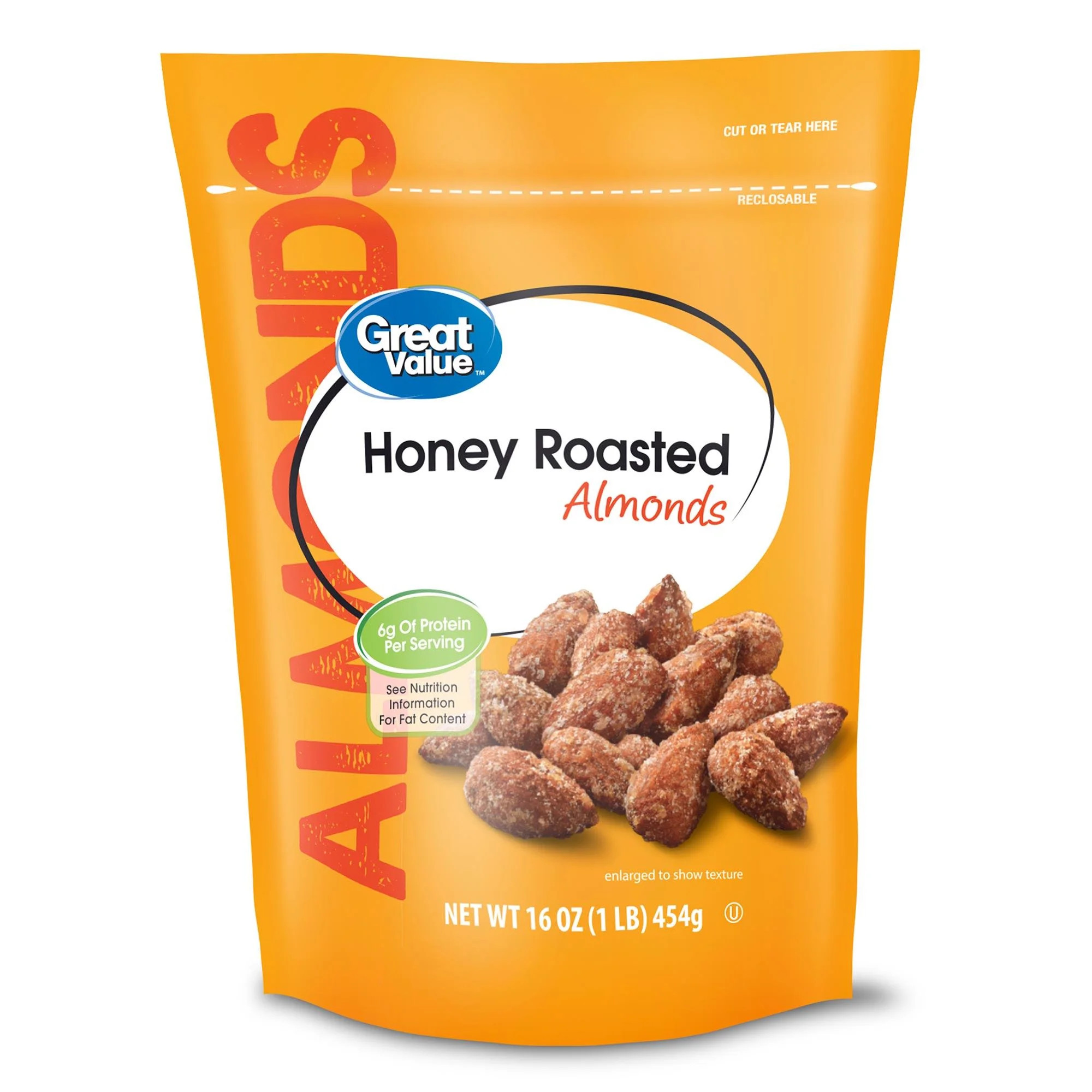 Great Value Honey Roasted Almonds, 16 oz | Walmart (US)