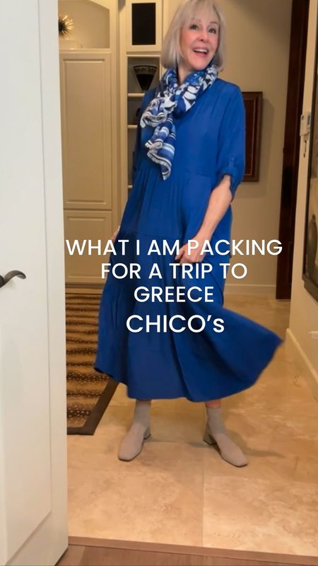 Today I am giving you a sneak peek at some of my travel capsule wardrobe by @lovechicos I planned it all out to mix and match a few key pieces making up several outfits. Just so you know, I can teach packing but I am terrible at it for myself. I am proud to say that I am doing pretty good this trip with the help of Chico’s. For shoes @vivaia_official and @easyspiritofficial will also be in my bag. Friday the adventure begins…..😎