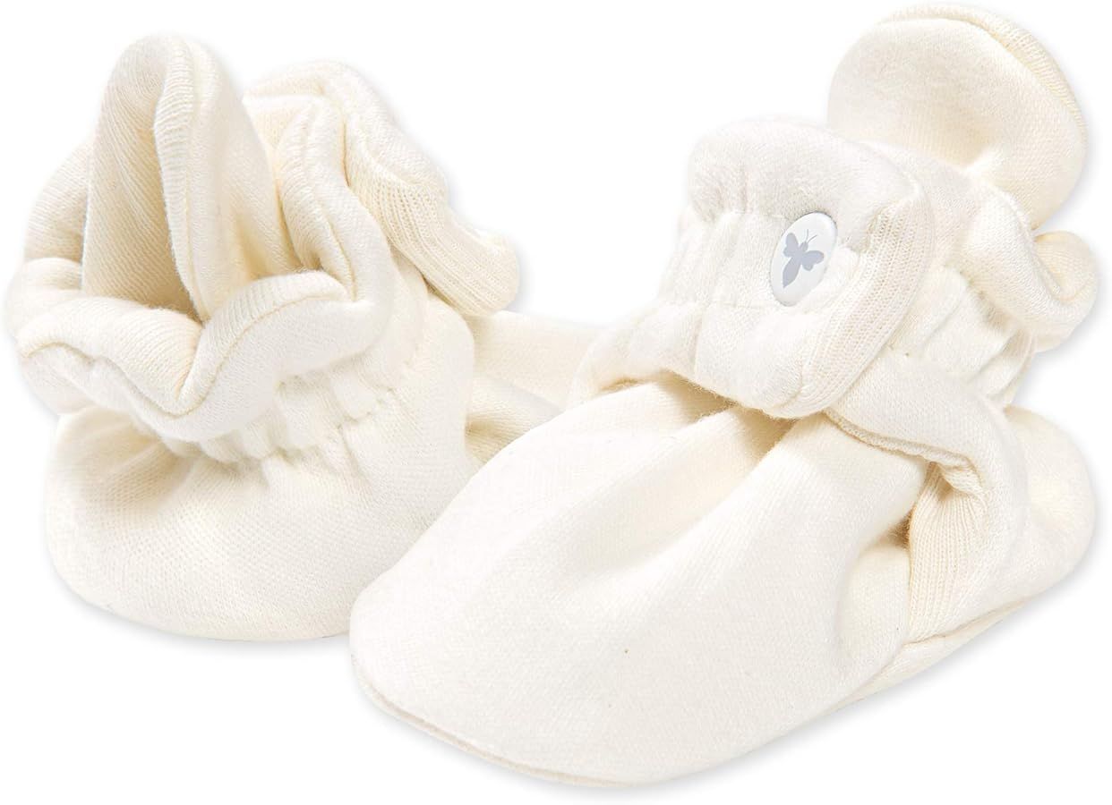 Burt's Bees Baby Baby Booties, Organic Cotton Adjustable Infant Shoes Slipper Sock | Amazon (US)