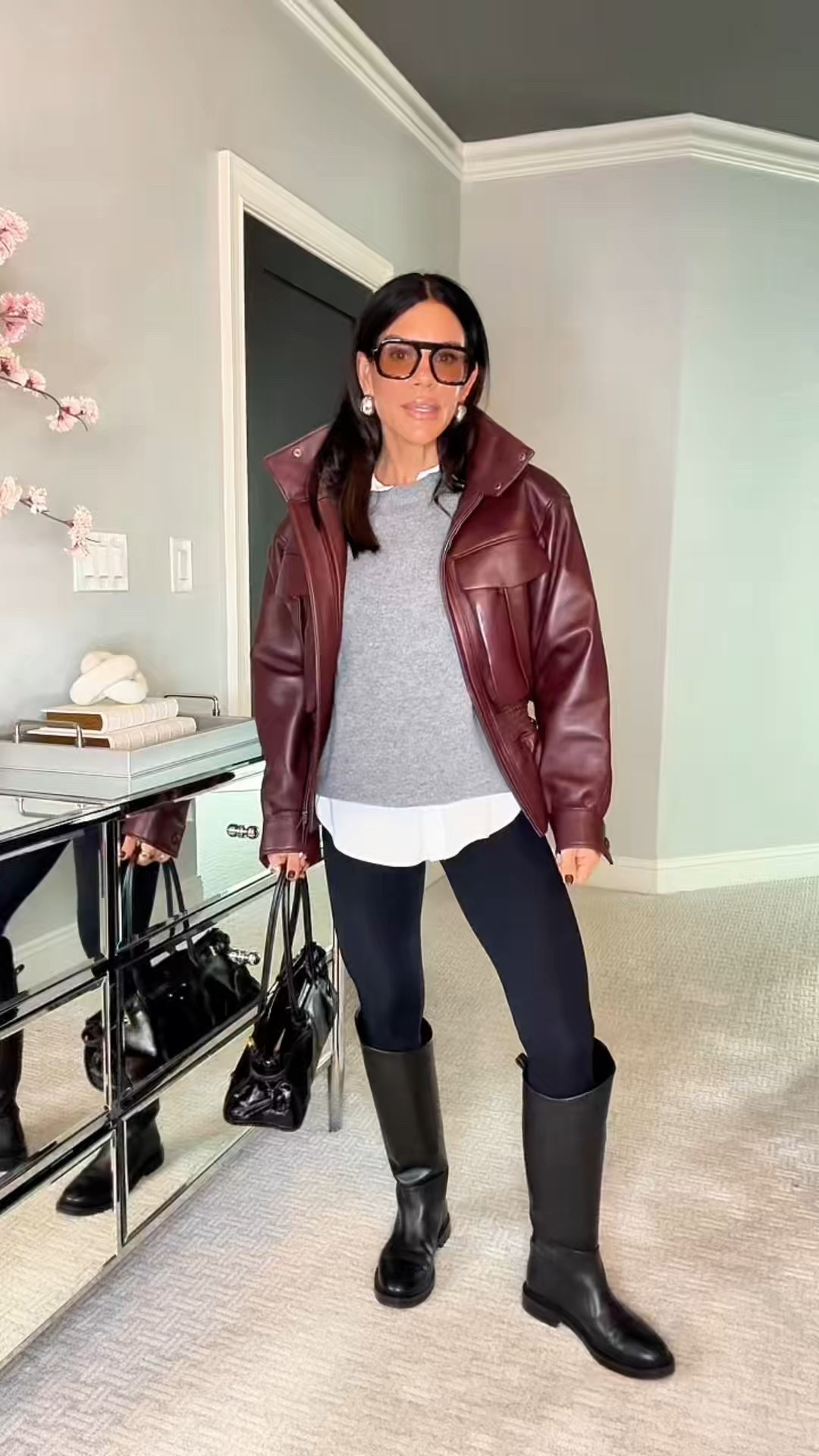 Quick outfit check for NYC ❤️

Jacket small
Sweater medium 
Leggings small
Button down small

#LTKOver40