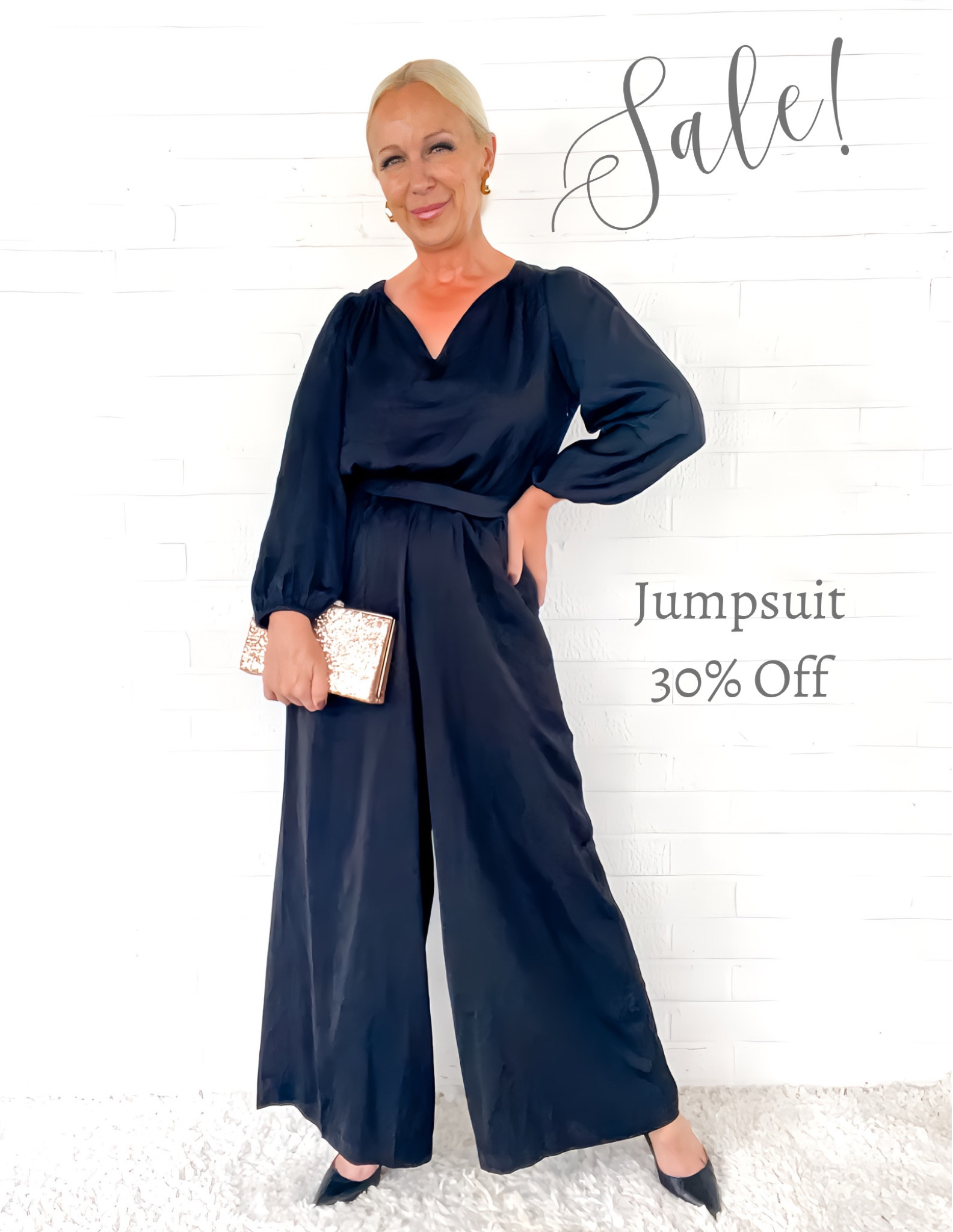 Elegant jumpsuit is 30% off. Fall Dress / wedding guest dress / fall outfit

#LTKsalealert #LTKover40 #LTKwedding