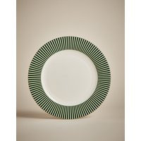 M&S Hampton Stripe Dinner Plate Green | Marks & Spencer (UK)