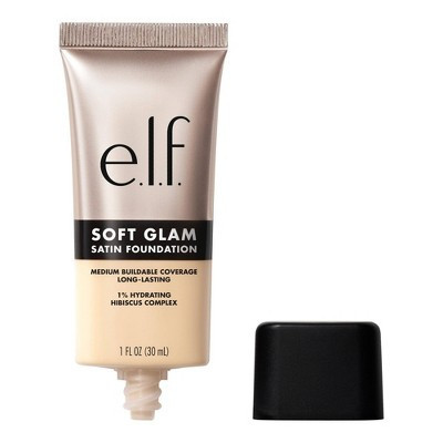 e.l.f. Soft Glam Satin Foundation - 12 Fair Medium - 1 fl oz: Paraben-Free, Vegan, Buildable Coverage, Liquid Formula | Target