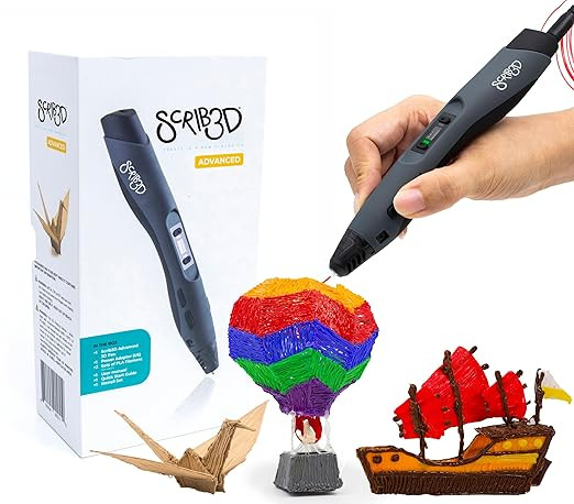 SCRIB3D Advanced 3D Printing Pen with 20 Feet of Filament, Stencil Book, and Project Guide | Amazon (US)