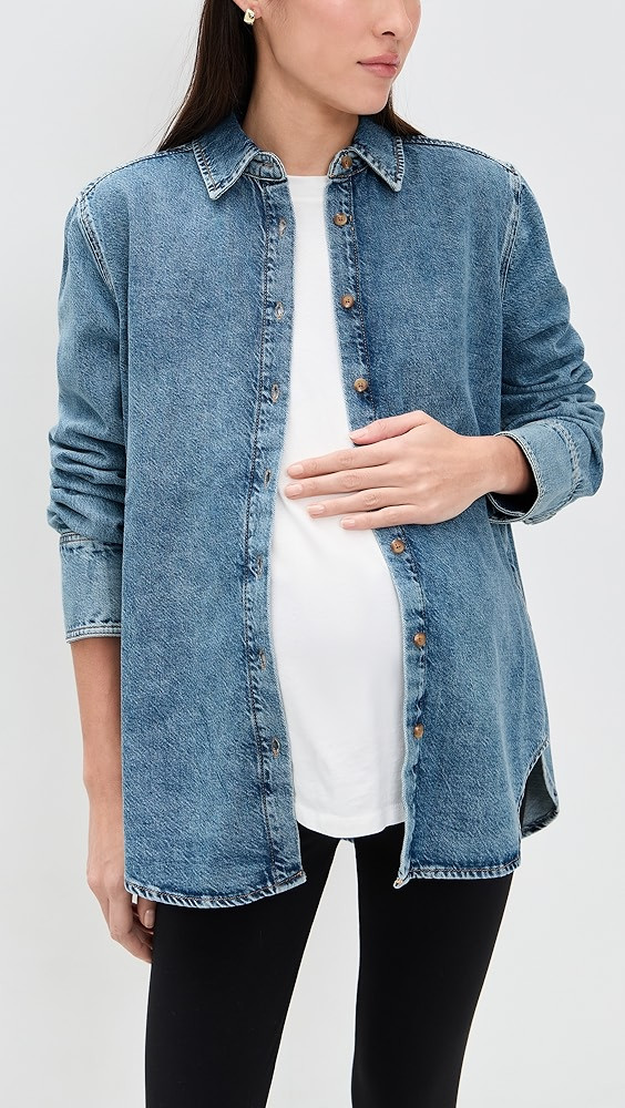 The Drapey Denim Boyfriend Shirt | Shopbop