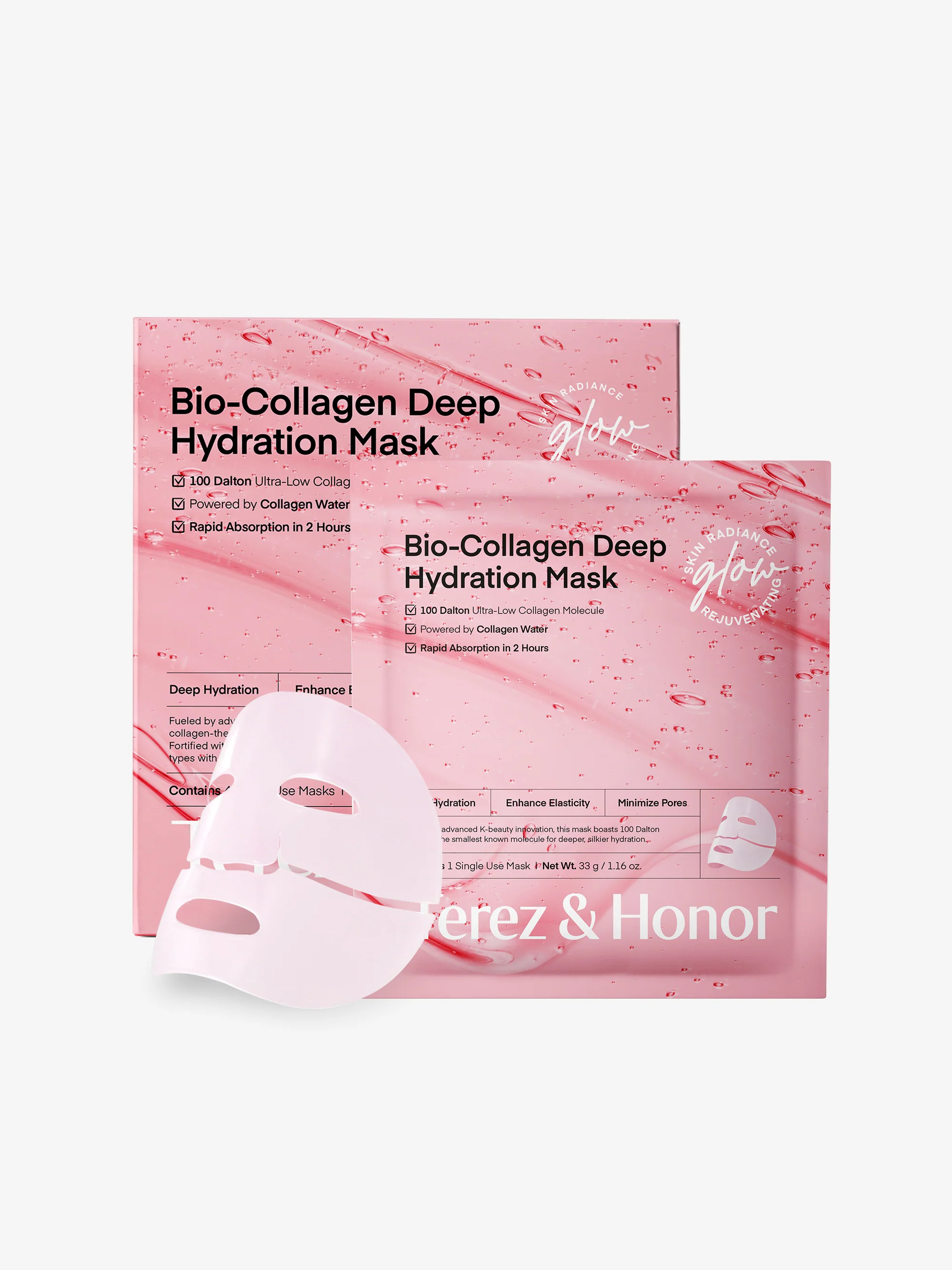 Bio-Collagen Deep Hydration Mask – 100 Dalton Collagen | Terez & Honor | Terez & Honor