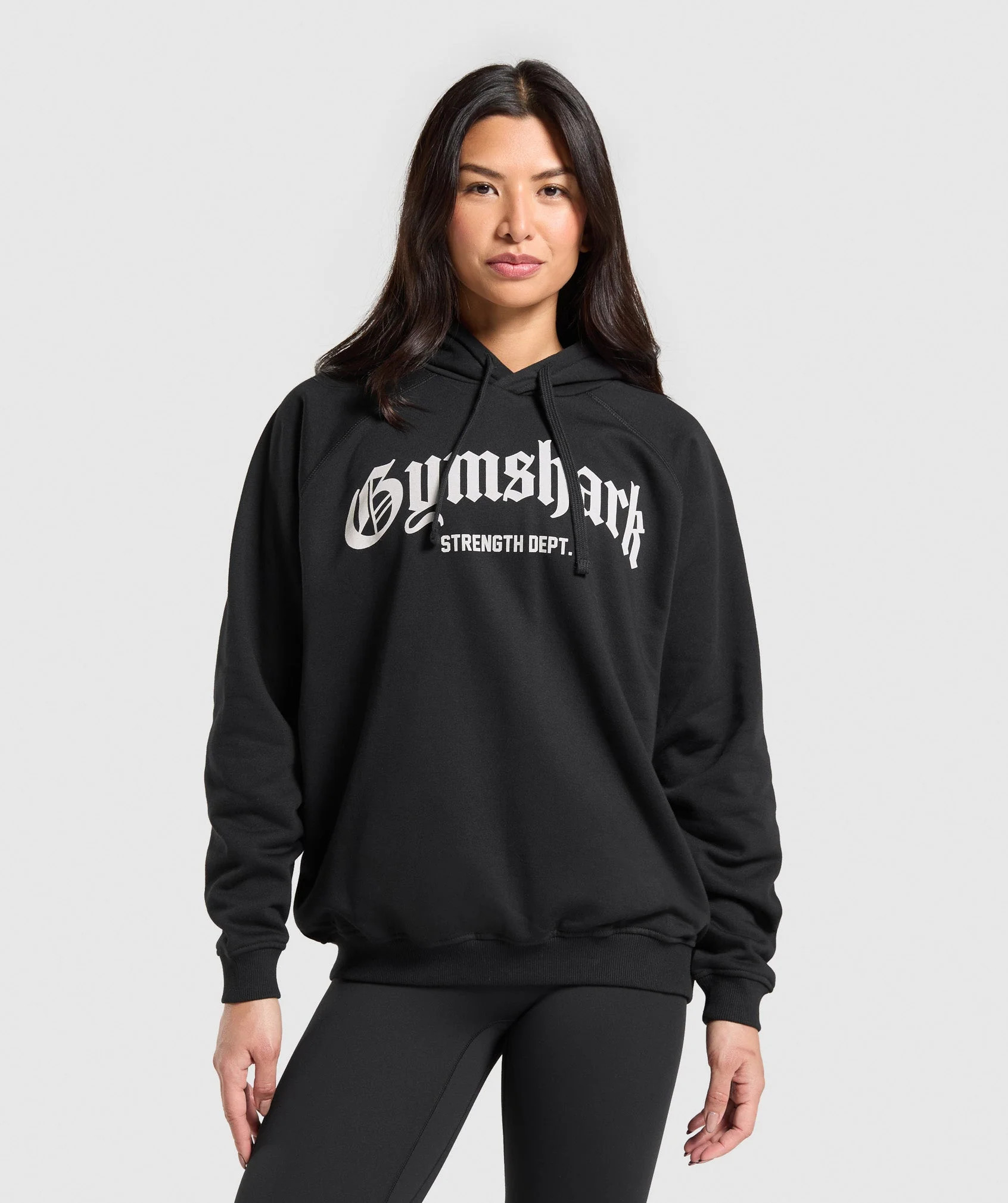 Gymshark Strength Department Graphic Hoodie - Black | Gymshark US