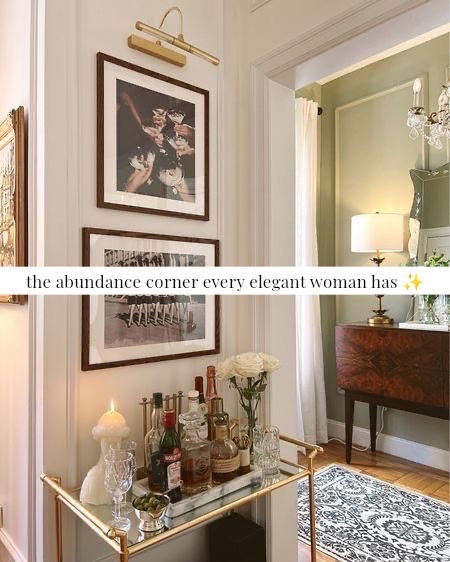Most people think abundance starts when something arrives.

A promotion.
A dream home.
A bigger bank account.

Elegant women know abundance starts long before that. It starts with the environment you create around yourself.

That’s why this corner is intentional.

The fresh white peonies remind you to keep beauty in your life even when no one is visiting. The crystal coupe glasses stay out because celebration isn’t reserved for special occasions. The candle fills the room with a luxury hotel scent, turning an ordinary evening into something memorable. The crystal decanter catches the light and reflects it throughout the room, creating the feeling of having more than enough. The mirrored tray multiplies every detail, a subtle reminder that what you focus on expands.

The women who seem effortlessly abundant aren’t waiting for life to become beautiful 💫

They create beauty first. Then life rises to meet it ~bg🤍

#LTKgrwm #LTKdayinmylife #LTKmorningroutine