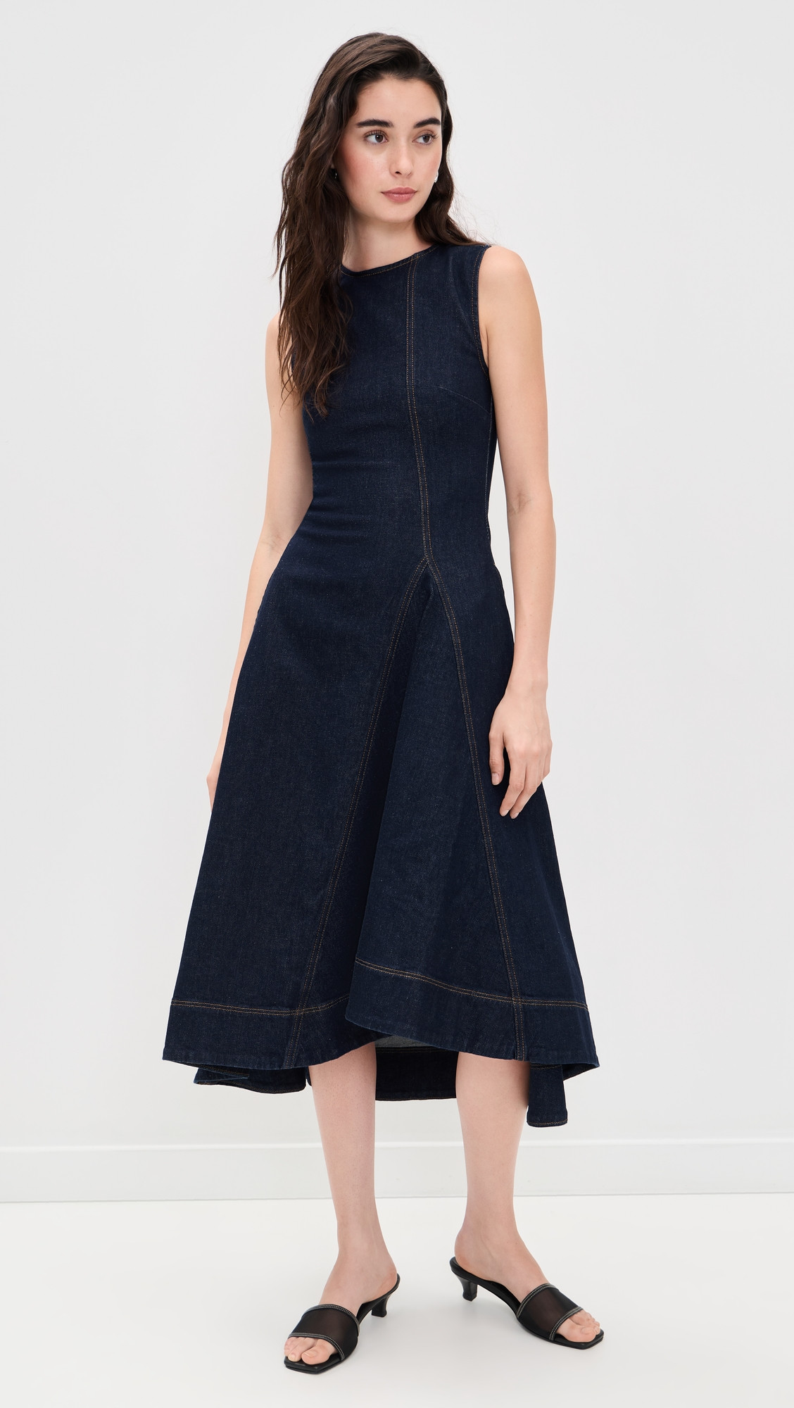 ALIGNE Liberty Denim Midi Dress Indigo 8 | Shopbop