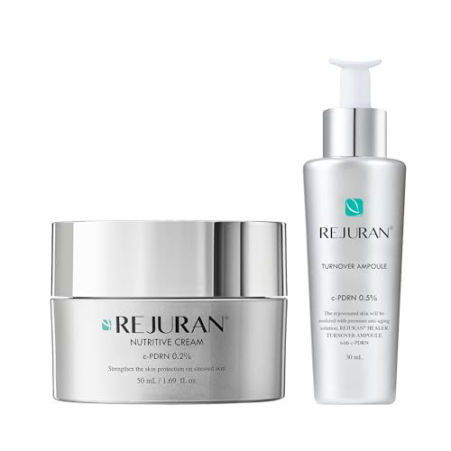 REJURAN® c-PDRN® Korean Skin Care Bundle – Turnover Ampoule Serum (1.01 fl oz) & Nutritive Cream (1.69 fl oz) with Salmon DNA for Firming, Hydrating & Youthful Radiant Skin | Amazon (US)