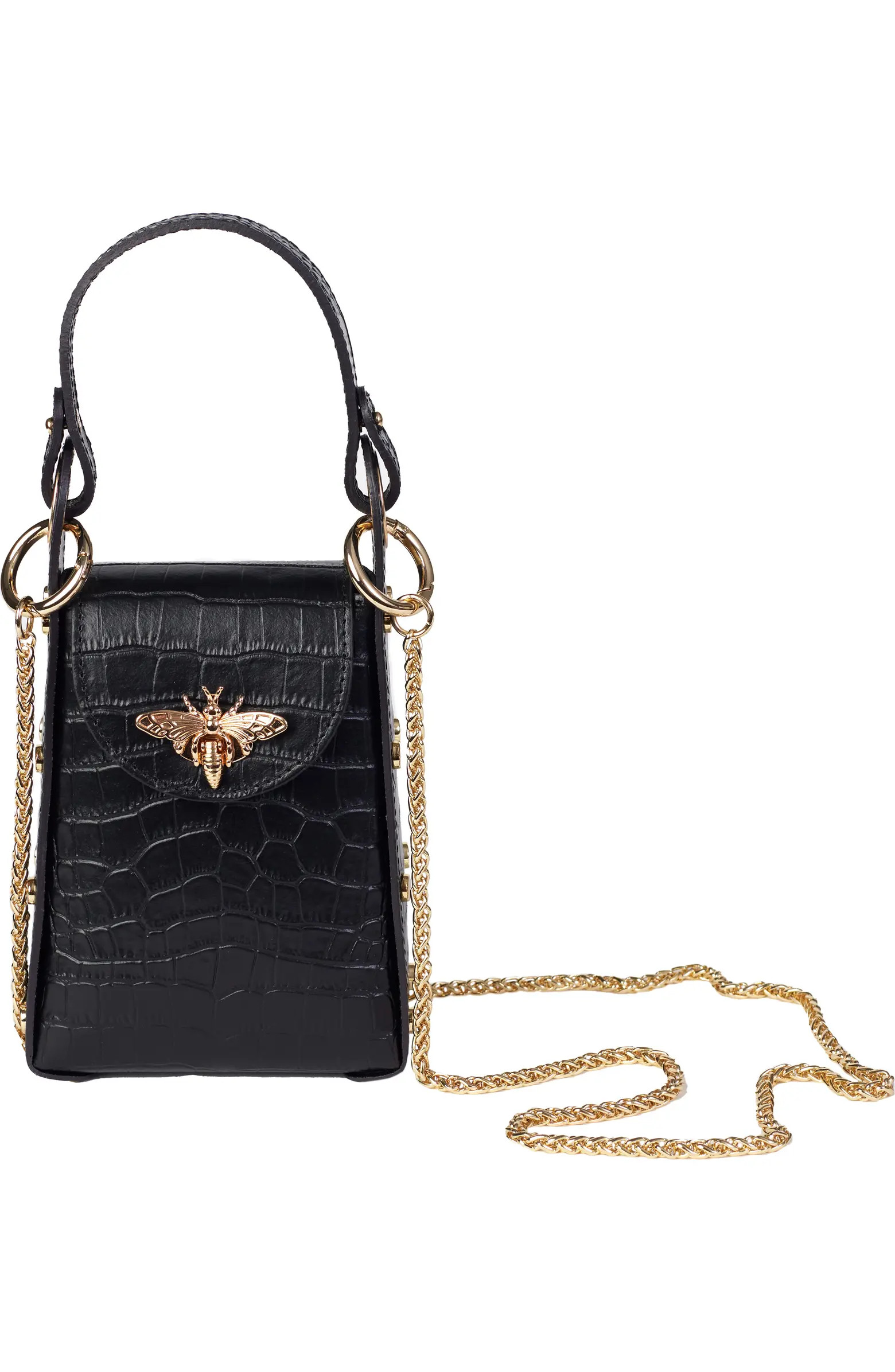 Anette Croc-Embossed Leather Crossbody Bag | Nordstrom Rack