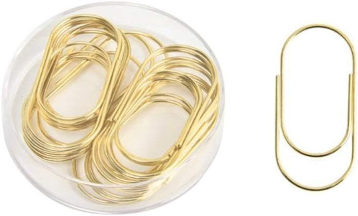 Jumbo Paper Clip 20 Pcs,50mm/1.97'' Gold Large Paper Clip Office Supply Stationery (Gold) | Amazon (US)