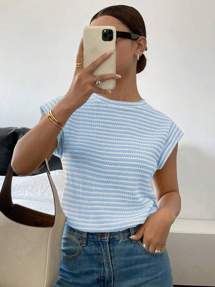 Siren Gaze Men's Striped Short Sleeve Practical Multipurpose T-Shirt | SHEIN