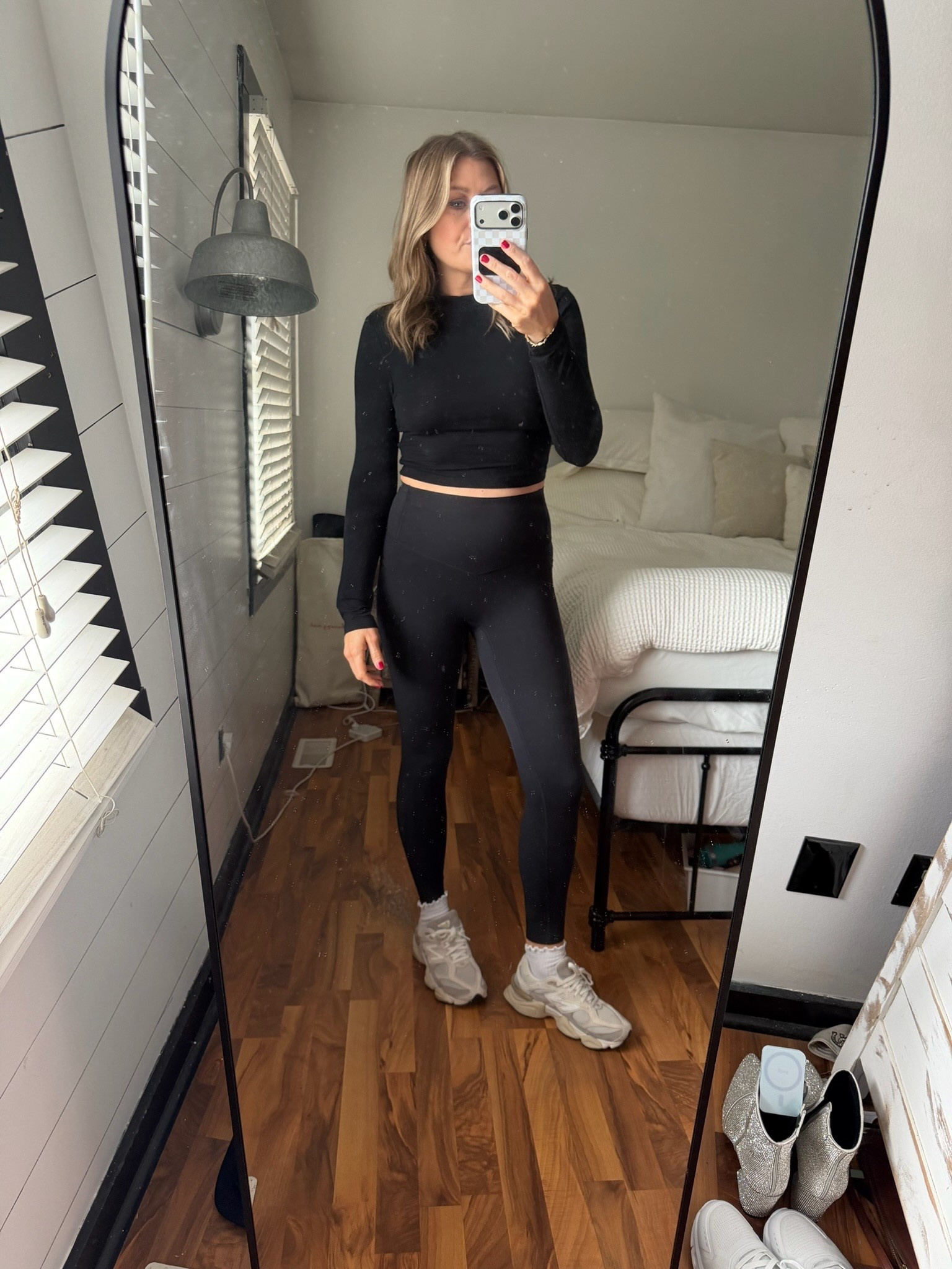 This black active set is such a staple for everyday wear. It’s flattering, comfortable, and so easy to throw on for workouts, errands, or travel days while still looking put together.

black active set, matching workout set, athleisure outfit idea, gym outfit women, casual sporty outfit, everyday activewear style, travel day outfit, flattering workout clothes, comfy everyday look, minimalist athleisure style, SavannahK

#LTKActive #LTKfitnessgoals #LTKootd