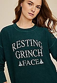 Resting Grinch Face Sweatshirt | Maurices