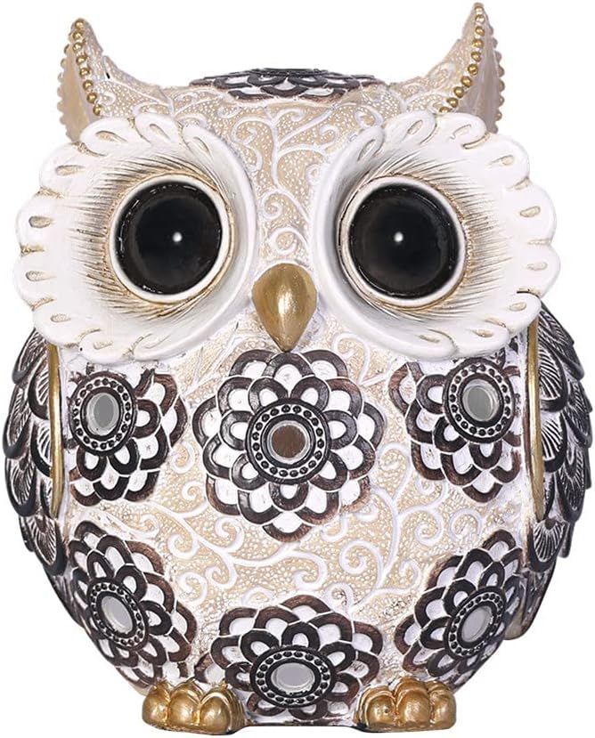 FAMICOZY Adorable Owl Figurine,Big Eyes Cute Owl Statue,Shelf Accents for Home Office Decor and O... | Amazon (US)