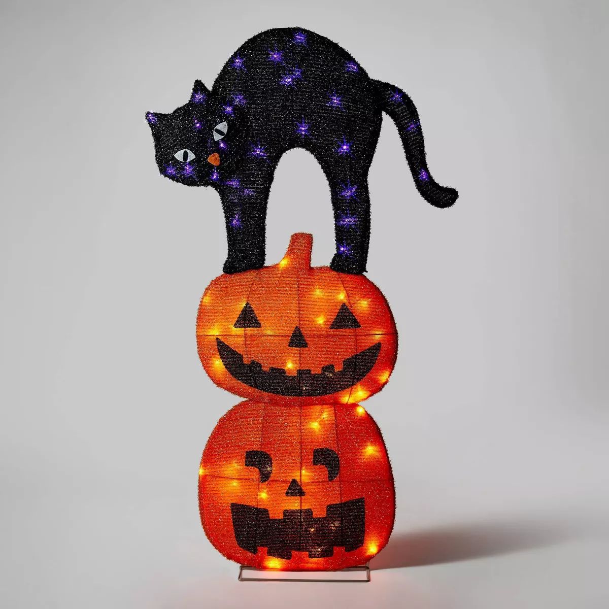 36.5" LED Tinsel Cat and Jack-O'-Lantern Halloween Novelty Silhouette Light - Hyde & EEK! Boutiqu... | Target