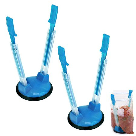 2 Baggy Racks Sandwich Bag Clip Adjustable Food Storage 9"" Holder Kitchen Gadget | Walmart (US)