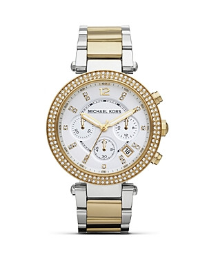 Michael Kors Two-Tone Parker Glitz Bracelet Watch, 39mm | Bloomingdale's (US)