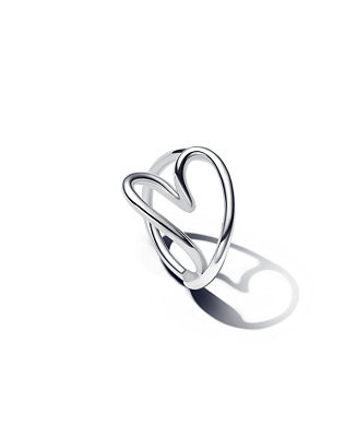 Sterling Silver Heart Shaped Ring | Macy's