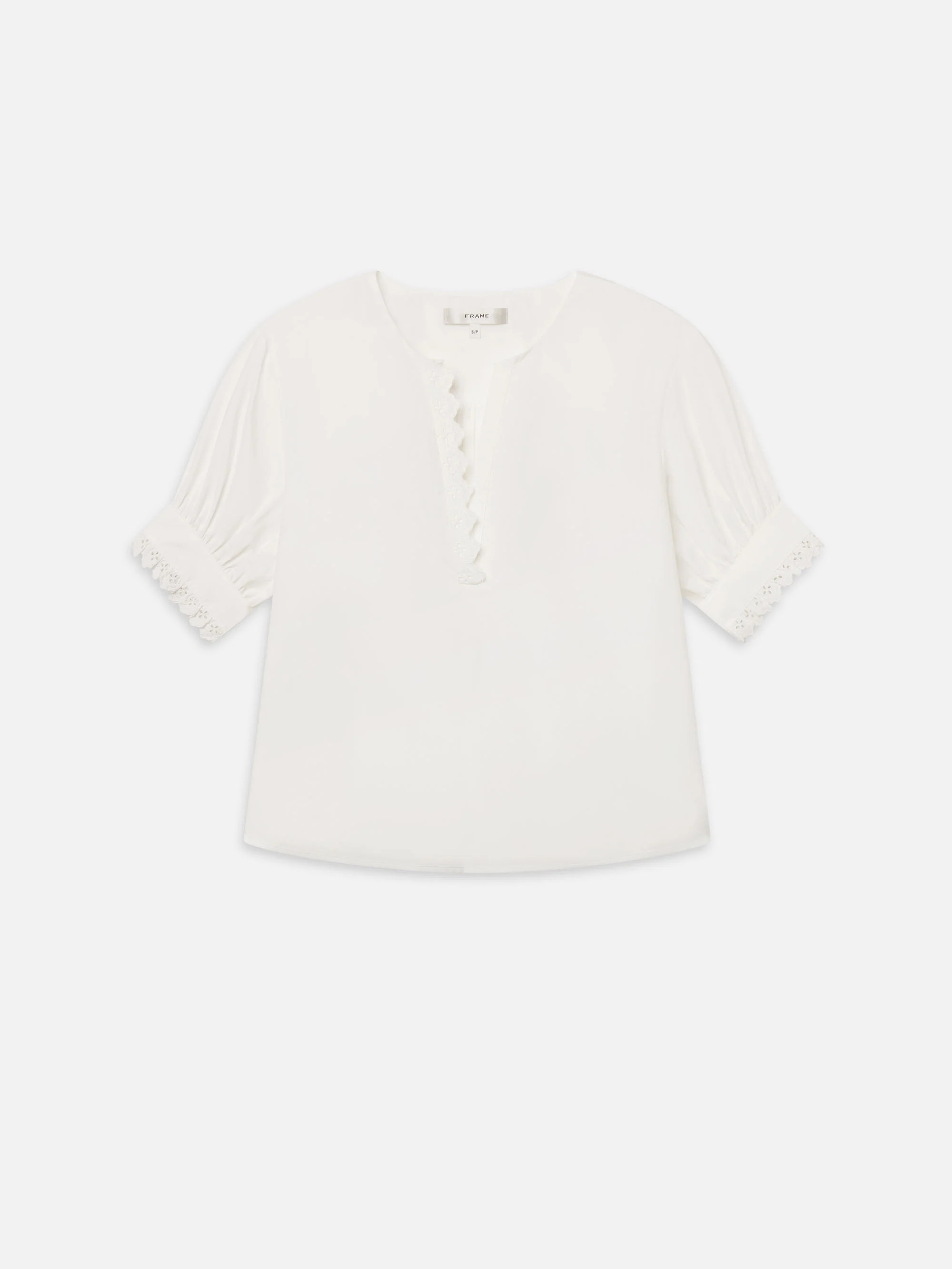 The Keepsake Popover Top -- White | Frame Denim