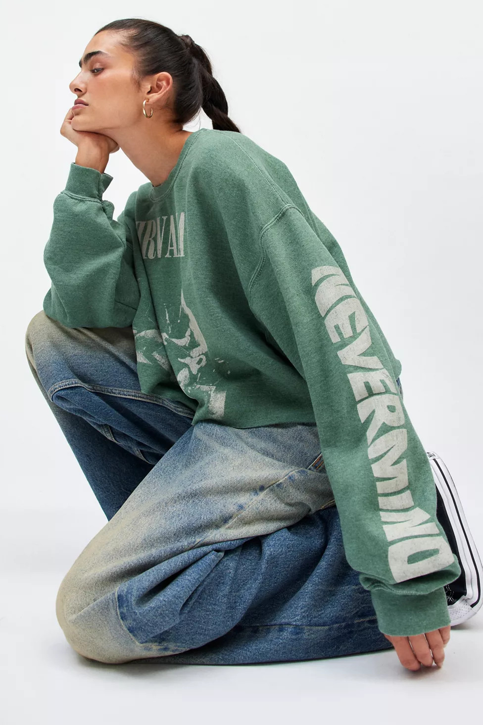 Nirvana Graphic Cropped Crew Neck Pullover | Urban Outfitters (US and RoW)
