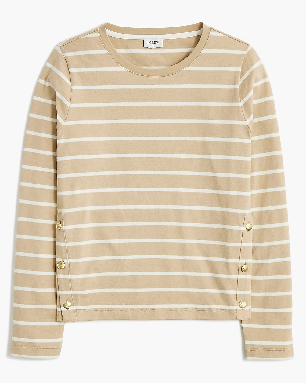 Striped long-sleeve side-button top | J.Crew Factory