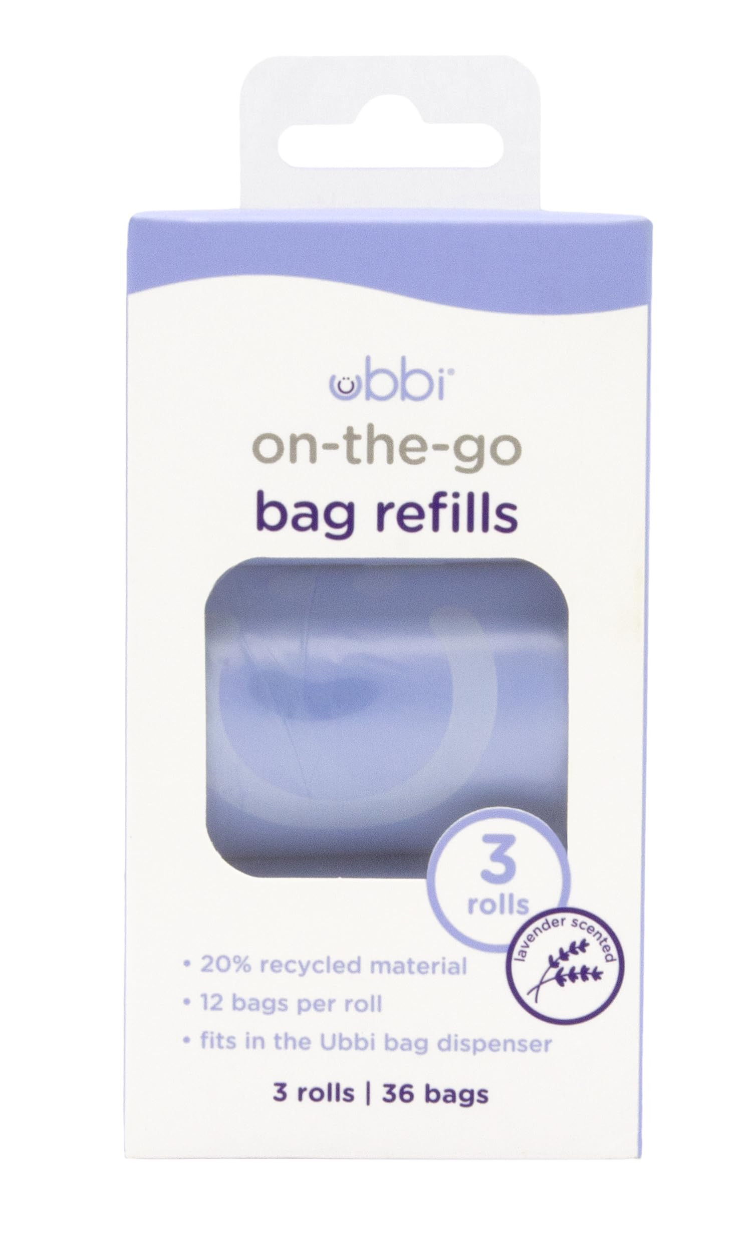 Ubbi On-the-Go Refill Bags, Lavender Scented, Value Pack of 36, Baby On The Go Diapering Essentia... | Amazon (US)