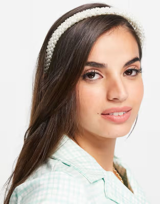 ASOS DESIGN headband in pearl | ASOS (Global)