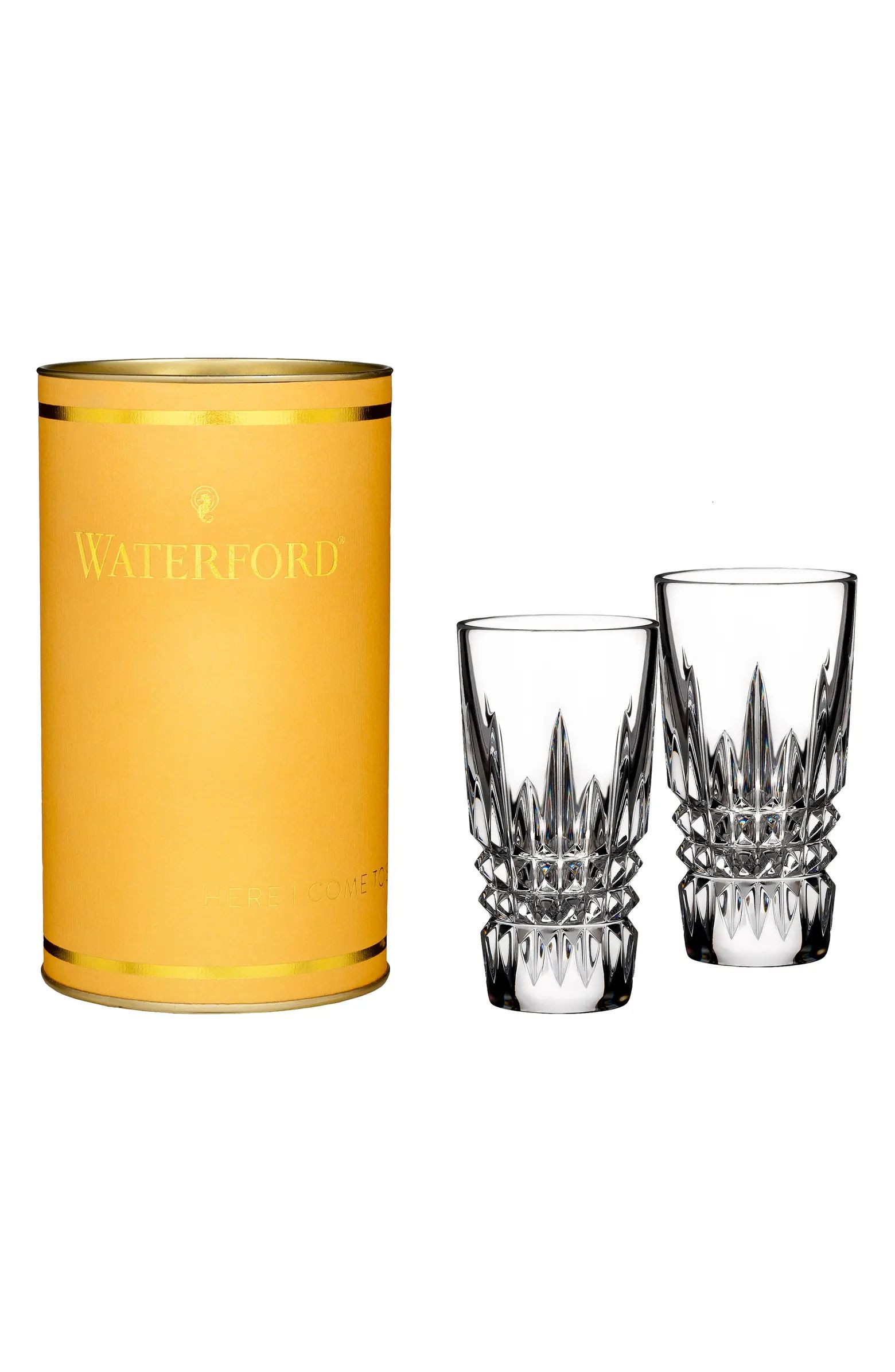 Giftology Lismore Diamond Set of 2 Lead Crystal Shot Glasses | Nordstrom