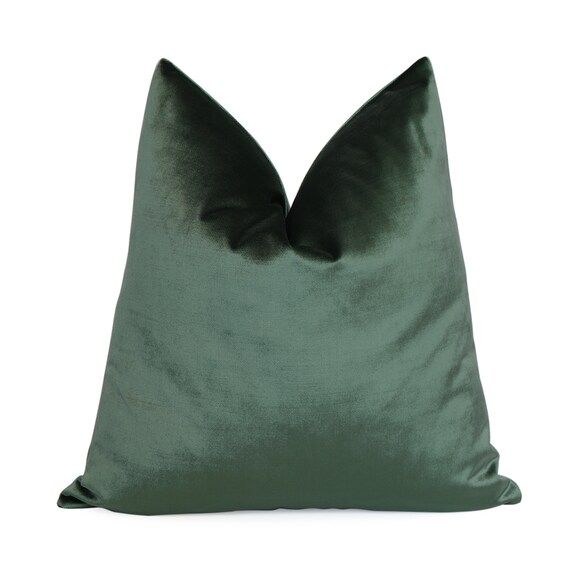Forest Green Velvet Decorative Pillow Cover 18x18 20x20 | Etsy | Etsy (US)