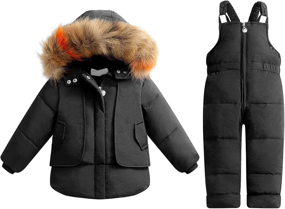 Baby Boy Snowsuit Winter Clothes Toddler Snow Pants and Jacket Kids Girls Coats | Amazon (US)