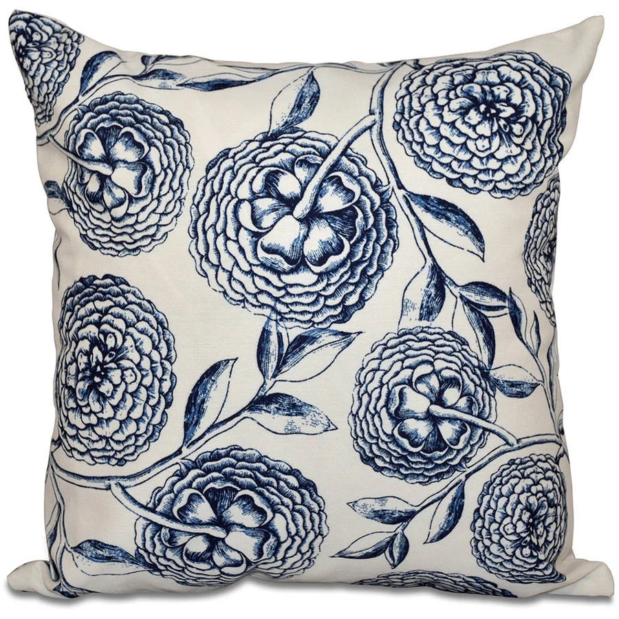 Simply Daisy 16" x 16" Antique Flowers Floral Outdoor Pillow | Walmart (US)