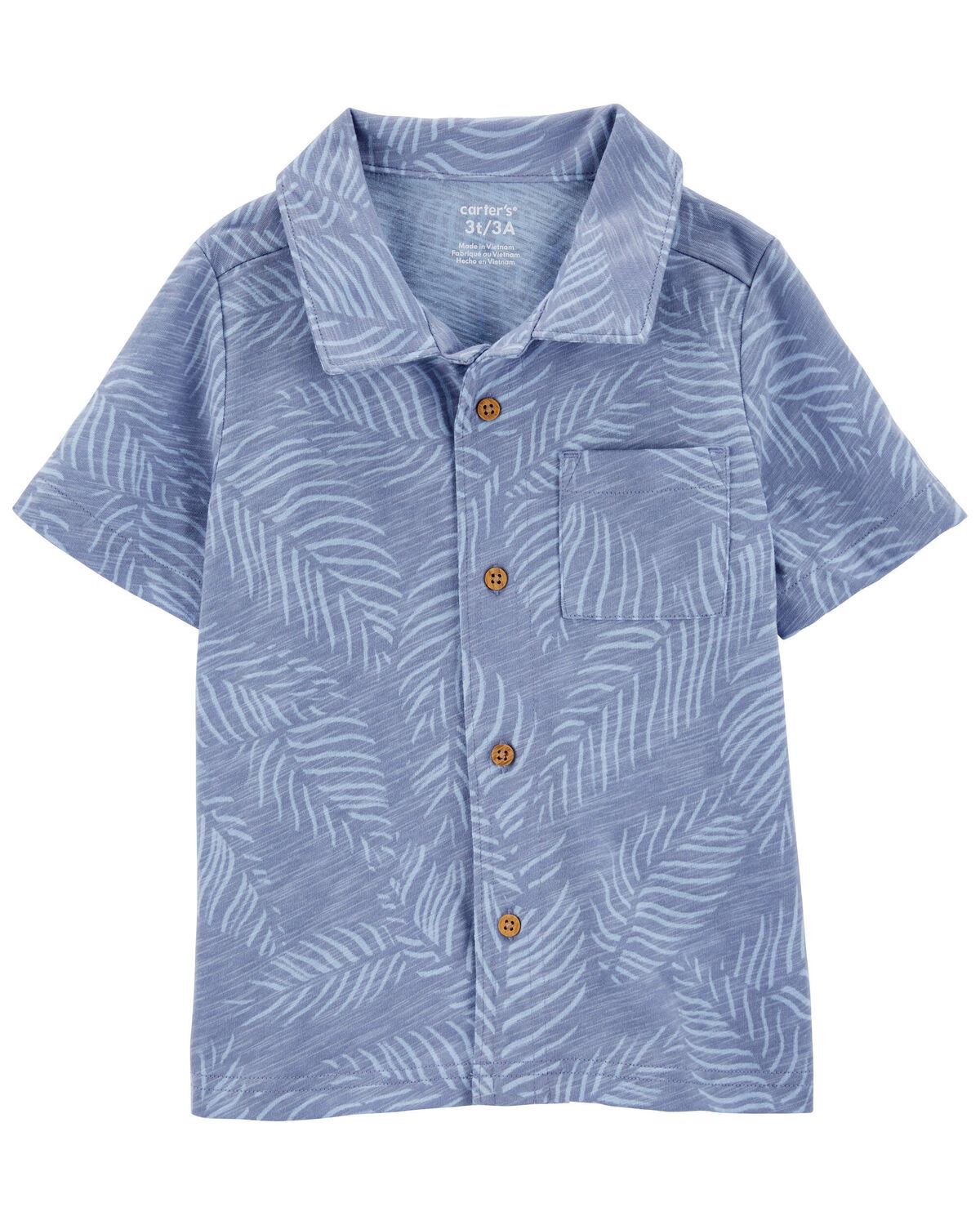 Baby Palm Tree Button-Front Shirt | Carter's