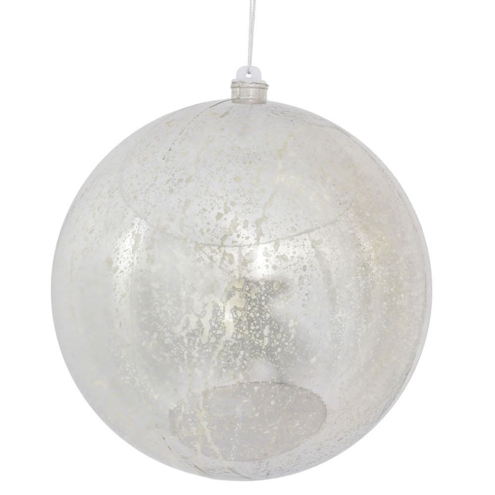 Vickerman 10"" Silver Shiny Mercury Ball Ornament | Oriental Trading Company