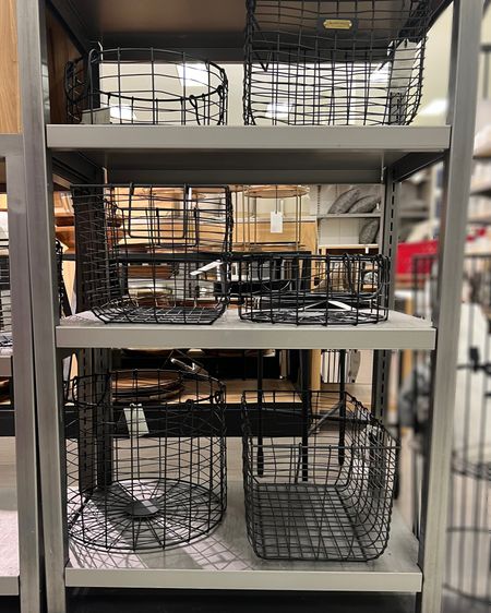 These black wire storage baskets are a good alternative if you’re looking for something other than brass, gold, silver and chrome. Larger baskets can hold throw pillows and blankets in your living room and the smaller sizes are perfect for little items in your office, playroom and pantry.

#LTKfamily #LTKfindsunder50 #LTKhome