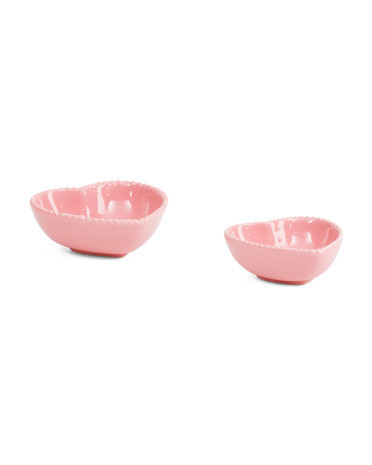 Set Of 2 4in Figural Heart Shaped Bowl Set | TJ Maxx