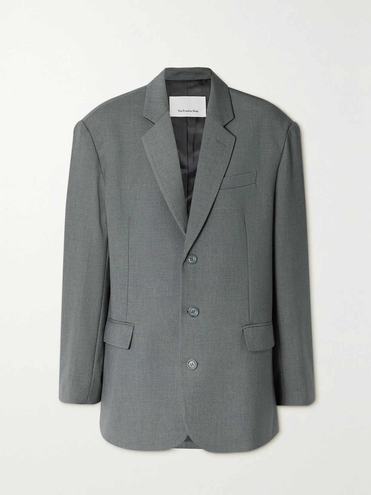 The Frankie Shop - Gelso Oversized Tencel Lyocell-blend Blazer - Dark gray - XS/S | NET-A-PORTER APAC