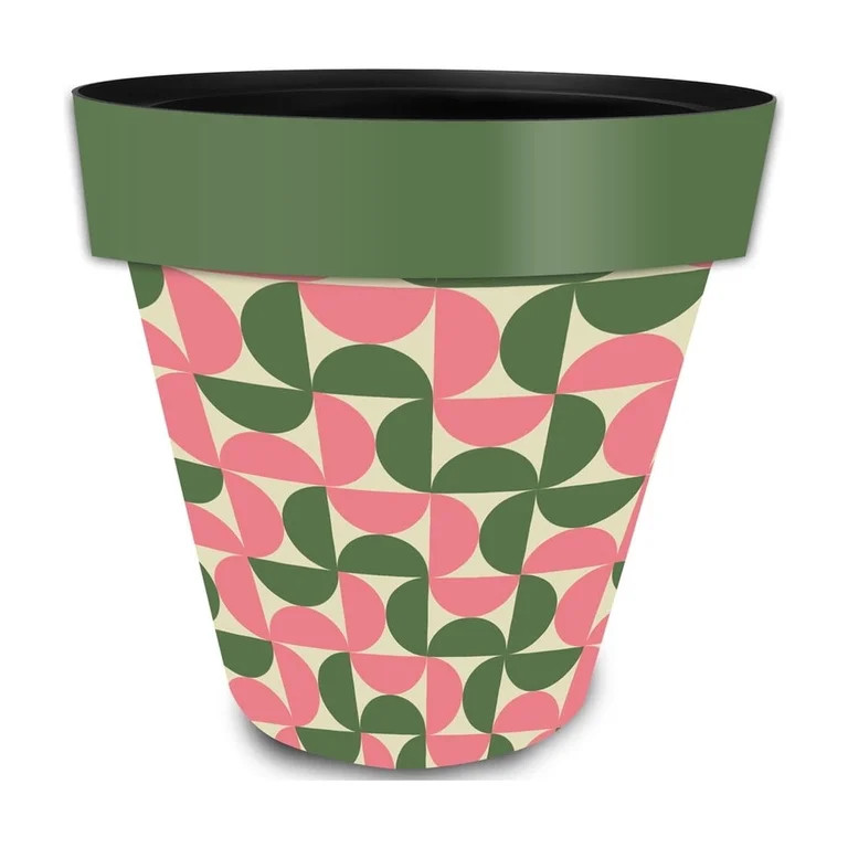 Briarwood Lane Pink and Green Modern Planter | Walmart (US)